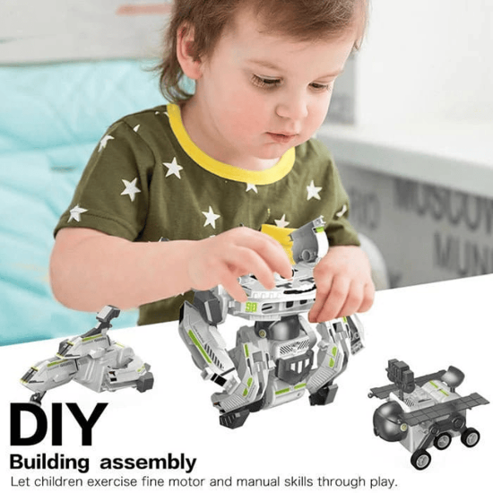 Toy. STEM Space Fleet Robot Space Building Kit DIY 6 In 1 Blocks