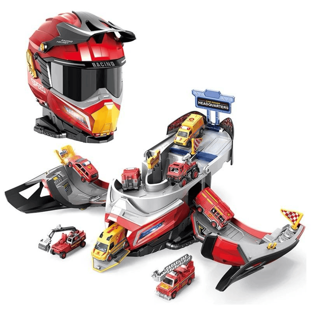 Toy. Helmet Race Track Set