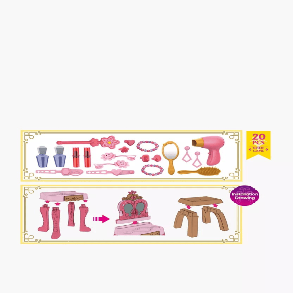 Toy. Dressing table with accessories