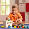 Picture of Wooden shapes sorting cube