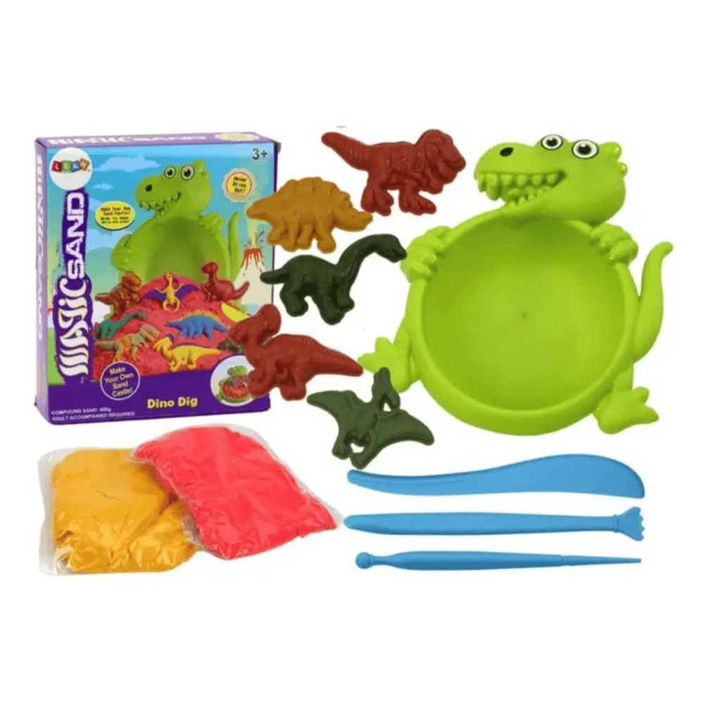 Toy. Magic sand dinosaur templates
