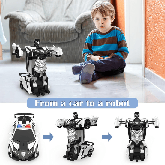 Toy. Transformation Remote Control police Car