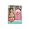 Picture of Annie's sweet doll with a wardrobe.