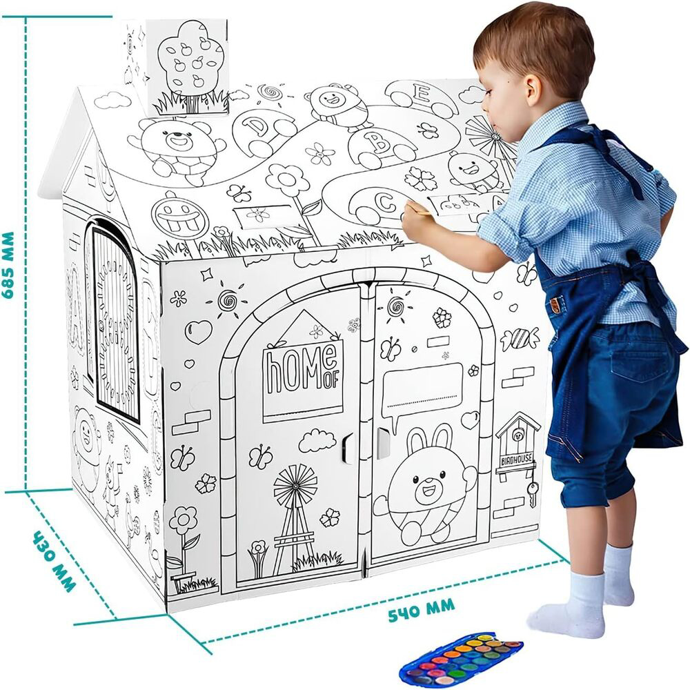 Toy. Coloring and playing in a children's house