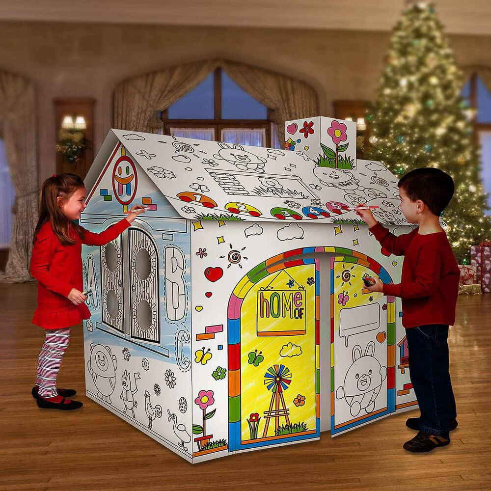Toy. Coloring and playing in a children's house