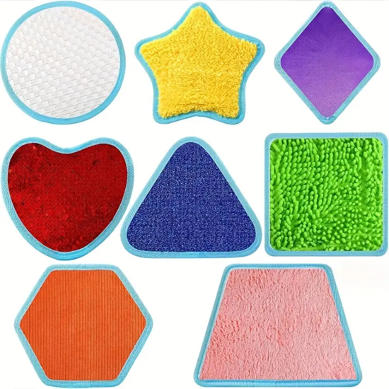 Picture of Sensorial Tile Pads, Multi-Texture and Colorful Floor Mat Set, 8pcs
