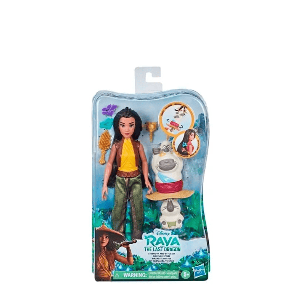 Toy. Raya doll and hair styling tool